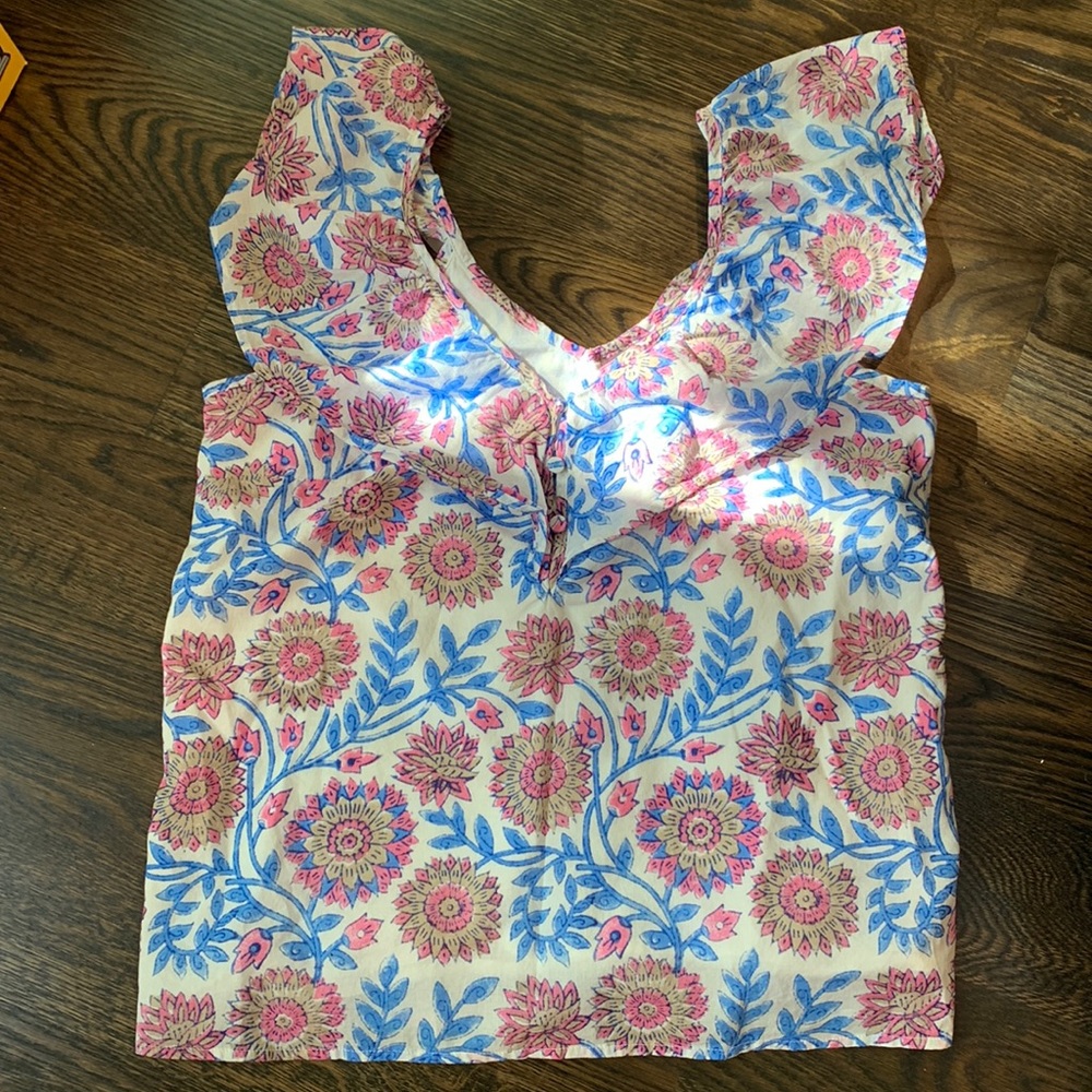 Floral Ruffle Top